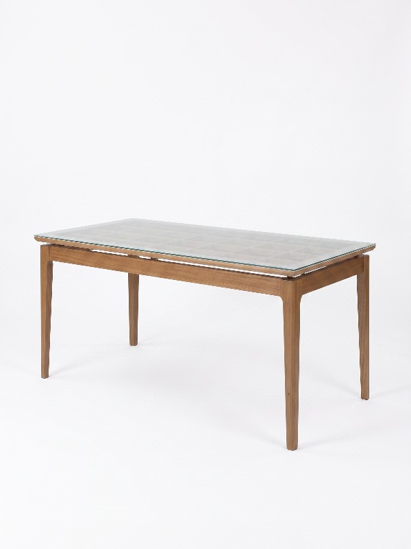 Mesa Wind com Vidro Retangular